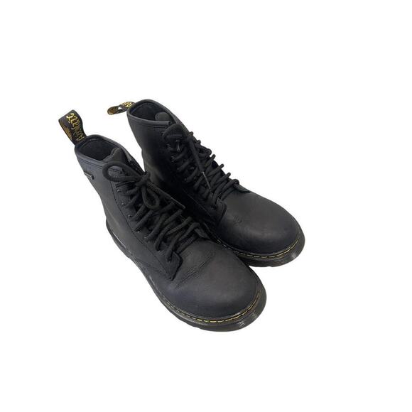 Dr Martens Black Leather Combat Boots Juniors Grunge Fall Dark Academia Youth 3 - Picture 8 of 9